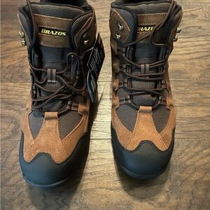 Men's Brazos Brown Steel Toe Work Boots size 12 D